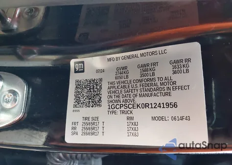 2024 Chevrolet Colorado 2Wd Lt from USA, damaged, VIN 1GCPSCEK0R1241956